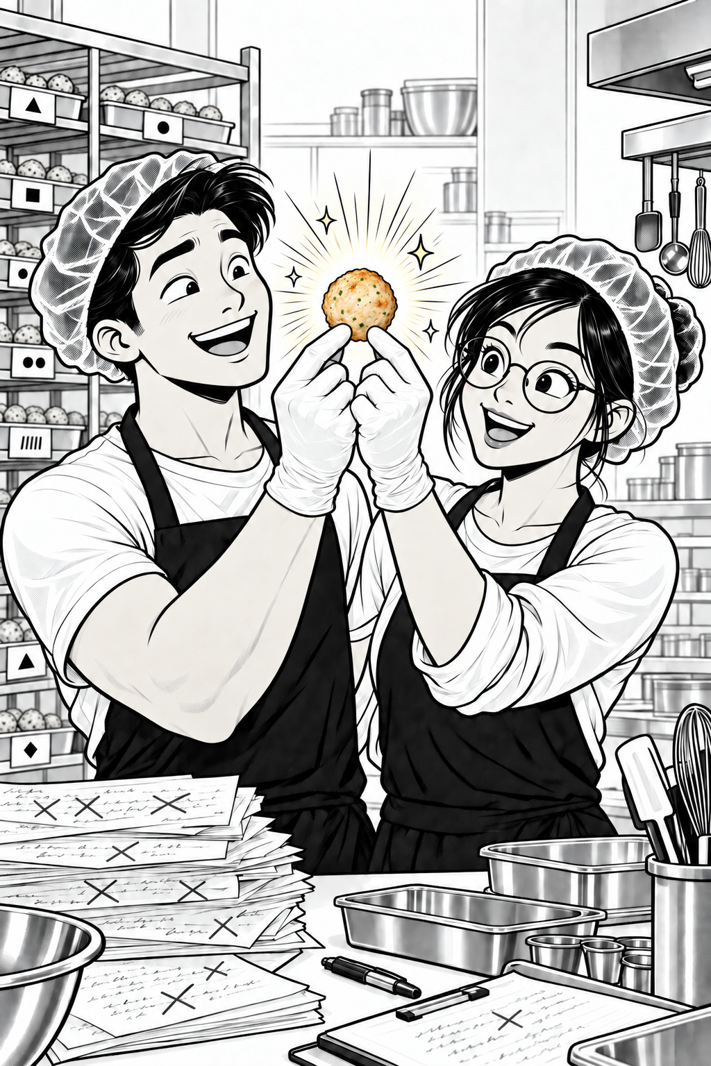 The founders discover a glowing perfect nombo meatball in the kitchen.