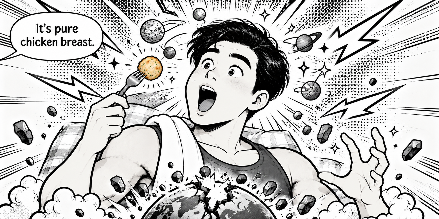 The brother has his mind blown after tasting a nombo meatball.